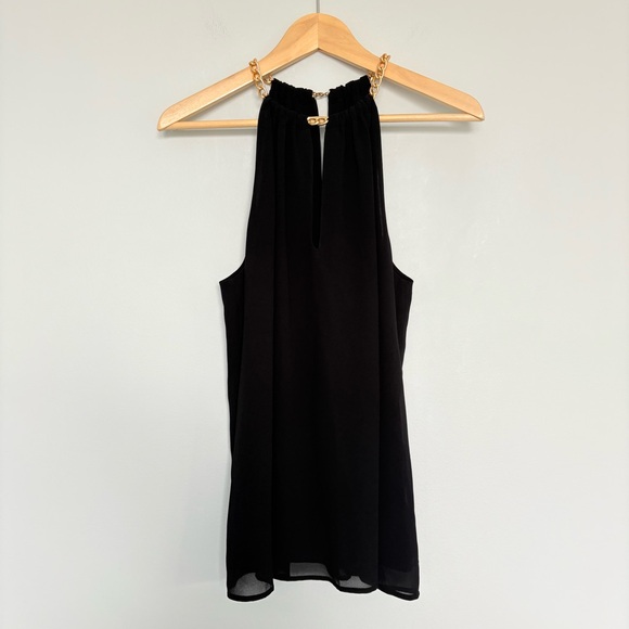Michael Kors Chain Neck Keyhole Neck Halter Top - Picture 2 of 11
